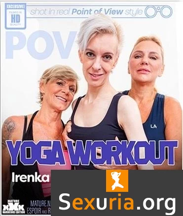 Espoir, Irenka, Mya Evans, Rick Palmer - Three cougars share a cock at this POV yoga workout 1080p