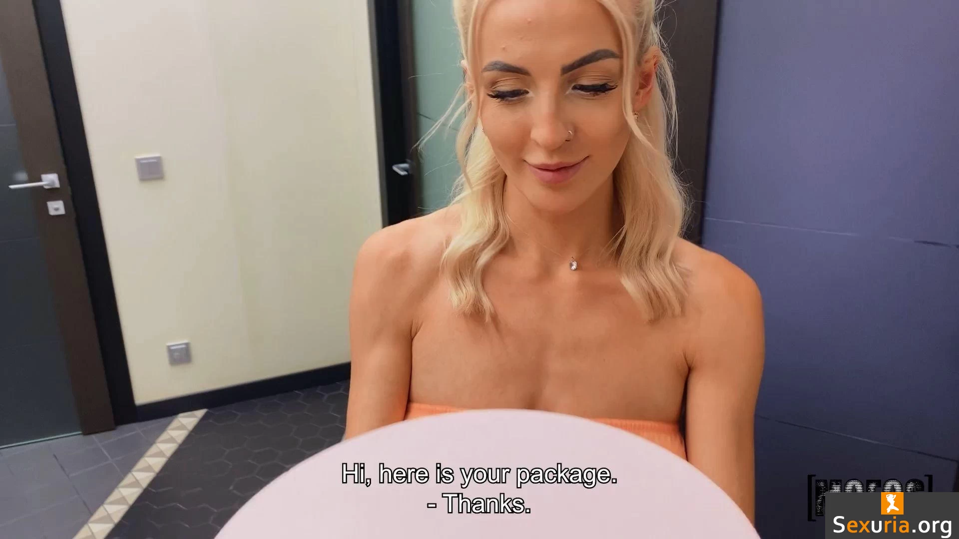 Pervs on Patrol - Sweet Ammy - Slutty Blonde receives a Big Package - 2022 - 1080p