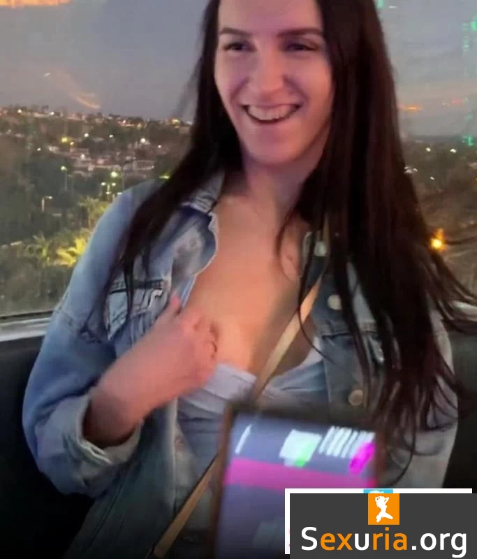 Horny69rabbits - Public Masturbation with Lovense on the Ferris Wheel UltraHD/4K 2160p