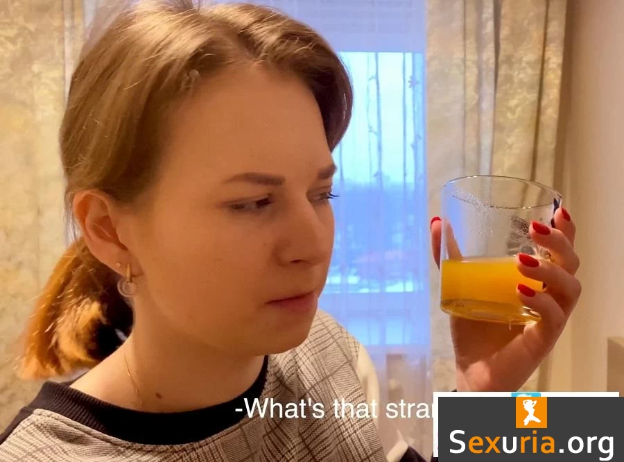 Anna Bali - Cum in a Glass of Juice Stepsister Swallowed and Wanted more UltraHD/4K 2160p