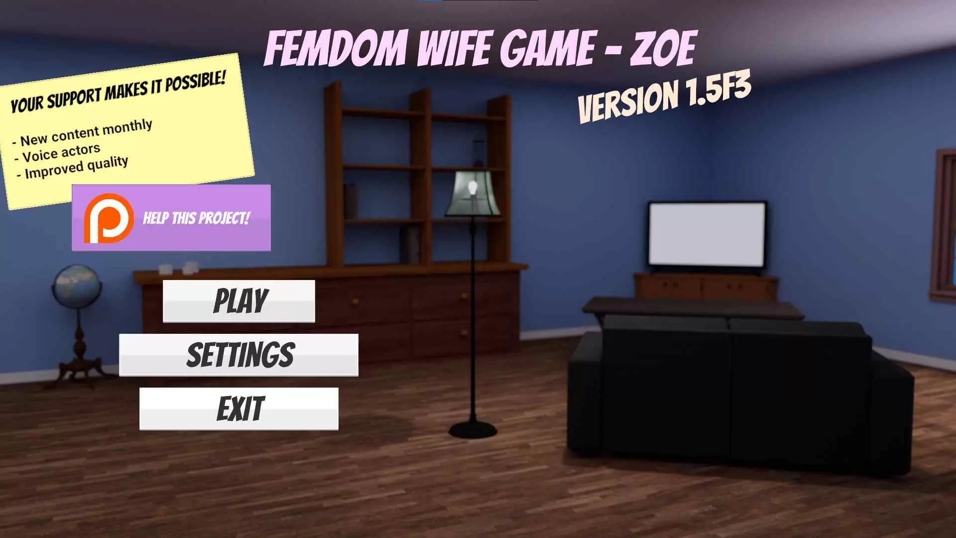Femdom Wife Game - Zoe [InProgress, v1.5f3] [2022]