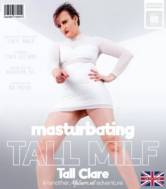 Tall Clare - Tall Clare is a tall British MILF with small tits that loves to play with her pussy 1080p