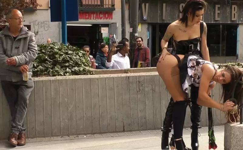 Satrina, Gala Brown - Beautiful Spanish Slut Completely Humiliated on Stage at Live Concert