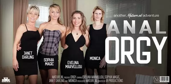 Denis Reed, Evelina Marvellou, Janet Darling, Joachim Kessef, Monica H, Sophia Magic, Steve Q, Thomas Lee - Horny milfs go wild in hardcore anal orgy  1080p