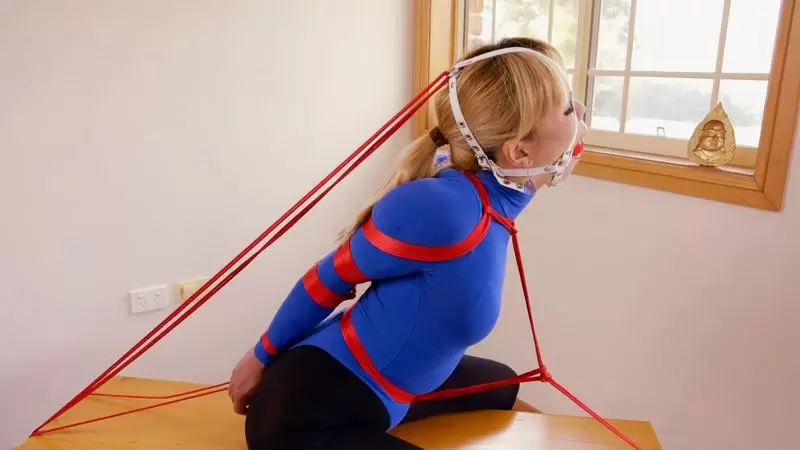 Mina - Blue Thong Bodysuit 1080p