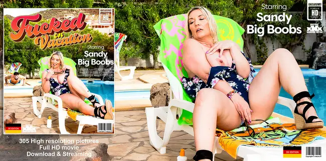 Sandy Big Boobs, Stefan Steel - Hot Milf Sandy Big Boobs Fucks a Stranger by The Pool