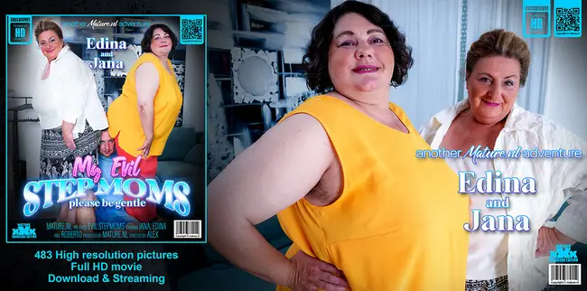 Edina, Jana, Roberto - The evil stepmoms Edina and Jana make this young guy please them in every way 1080p