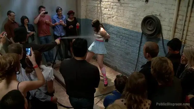 Dirty Whore Gets Hosed Down And Humiliated