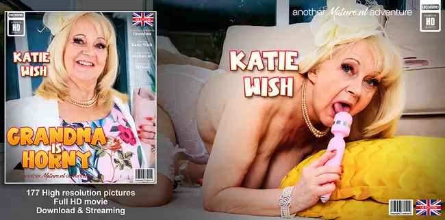 Katie Wish - Katie Wish is a British curvy big breasted granny that loves to play with her shaved pussy 1080p