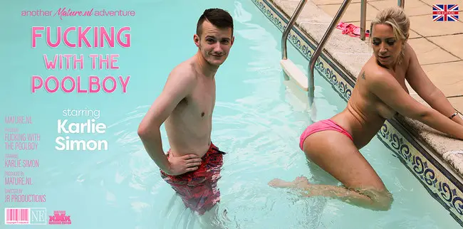 Karlie Simon, Sam Bourne - Hot British Lady Karlie Simon gets fucked by the poolboy 1080p