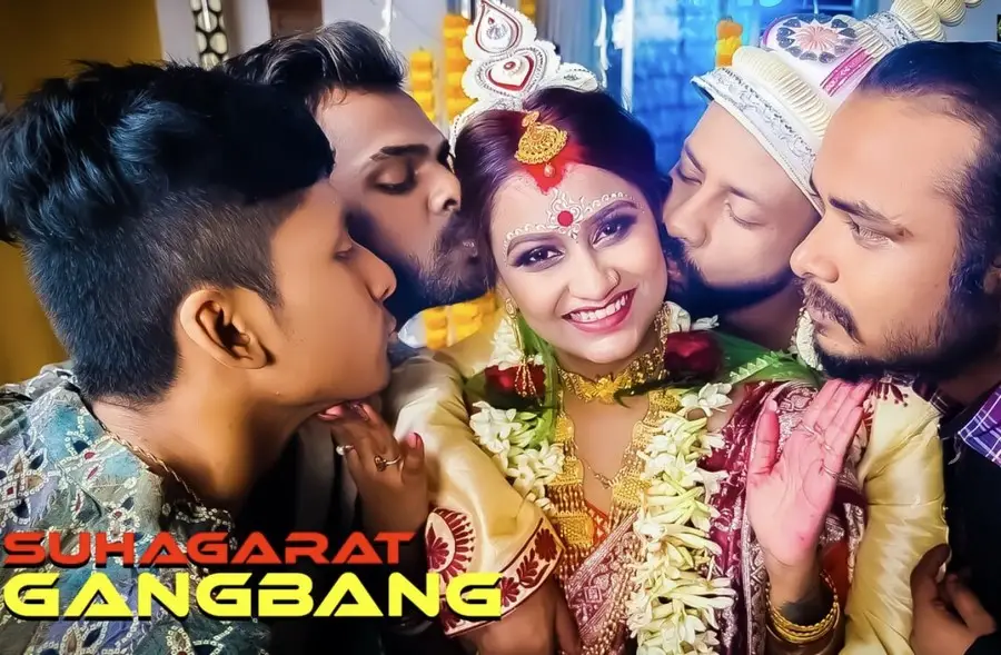 Star Sudipa - Indian Wifes 1st Suhagarat Gangbang With Four Men UltraHD/4K 2160p