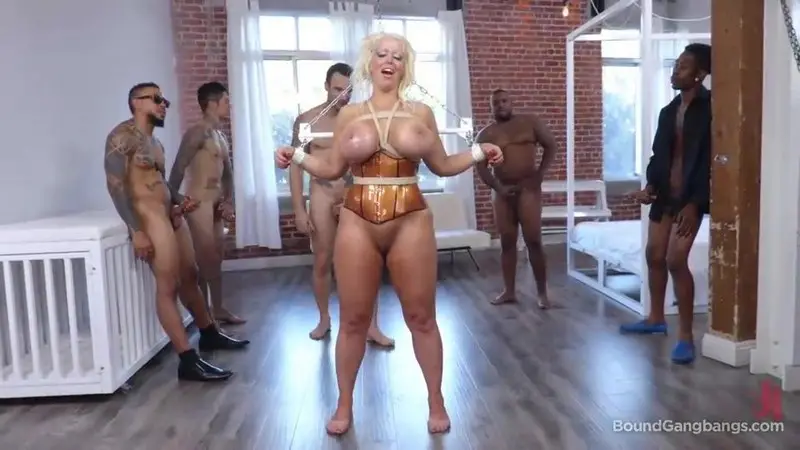 MILF Dominatrix Takedown: Gigantic Titted Dominatrix Gets Bound & DP'd