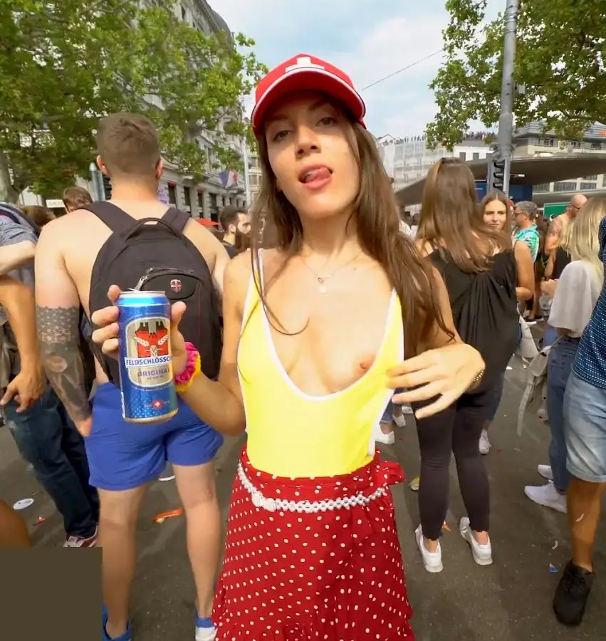 MySweetApple - Fucking at Street Parade and 2 fans Caught and Recorded Us FullHD 1080p