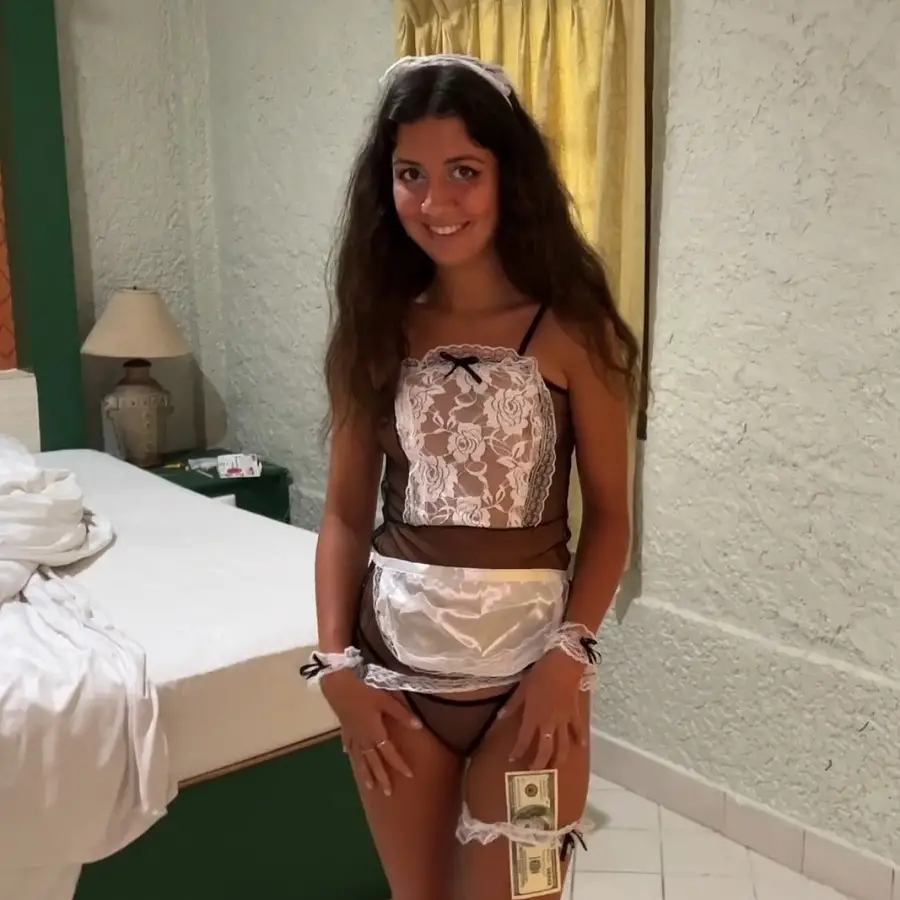 Katty West - Offered A Young Cleaner To Suck And Have Sex In Hotel Room FullHD 1080p