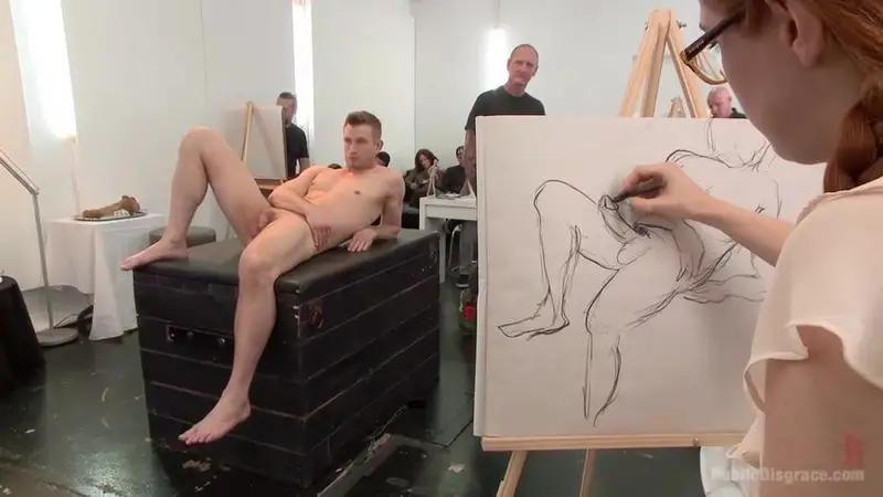 Slutty Redhead Shocks Art Students By Taking Giant Cock In All Holes
