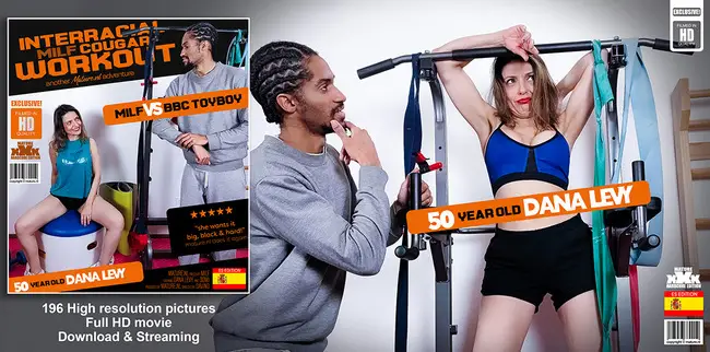 Dana Levy & Domi - Dana Levy is a hot 50 year old MILF cougar who's riding her BBC instructor for a hardcore workout! 1080p