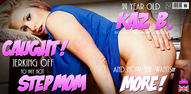 Kaz B. & Max Deeds - Hot Stepmom Kaz B. catches her stepson jerking off on her and now she wants the whole package 1080p