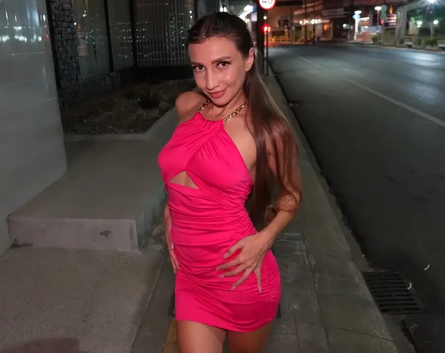 Kriss Kiss - Paid Amateur Red Dressed Girl To Swallow My Cum In a Hotel Room FullHD 1080p