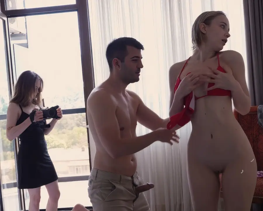 Polly Yangs, Maya Stone - Behind The Scenes - Cute Girl Filming Her Sexy Stepsister In Porn UltraHD/4K 2160p