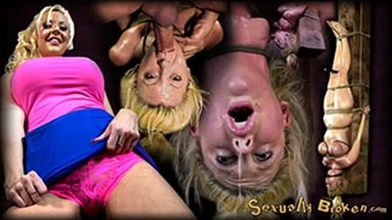 Ultimate Throat Boarding: Courtney Taylor bound to a 300lb 10x10 and suspended 720p